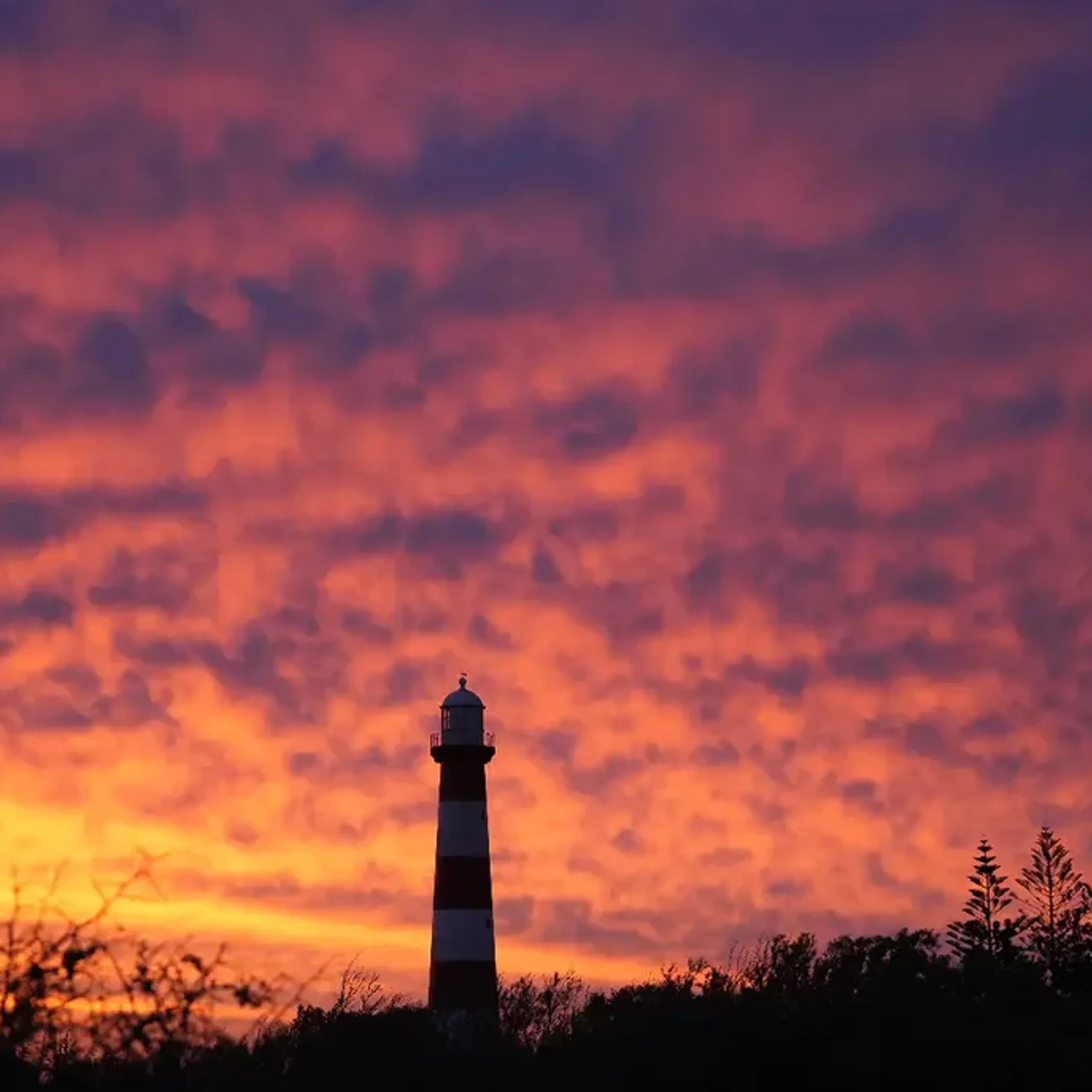 point moore lighthouse at sunset