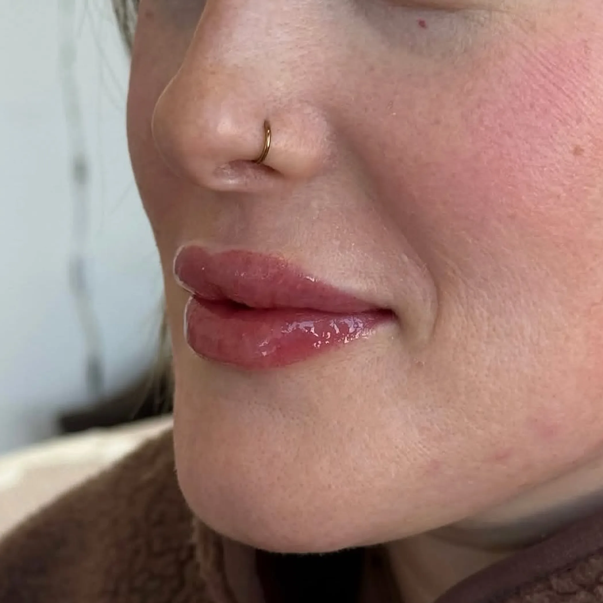 defined mauve lips