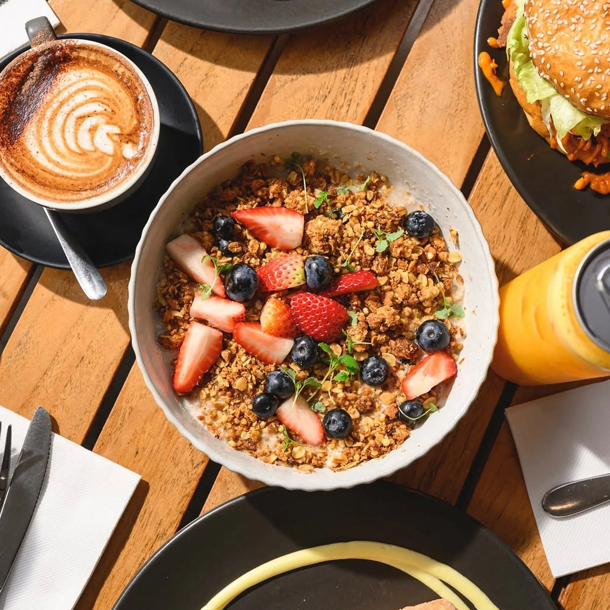 cafe breakfast with coffee
