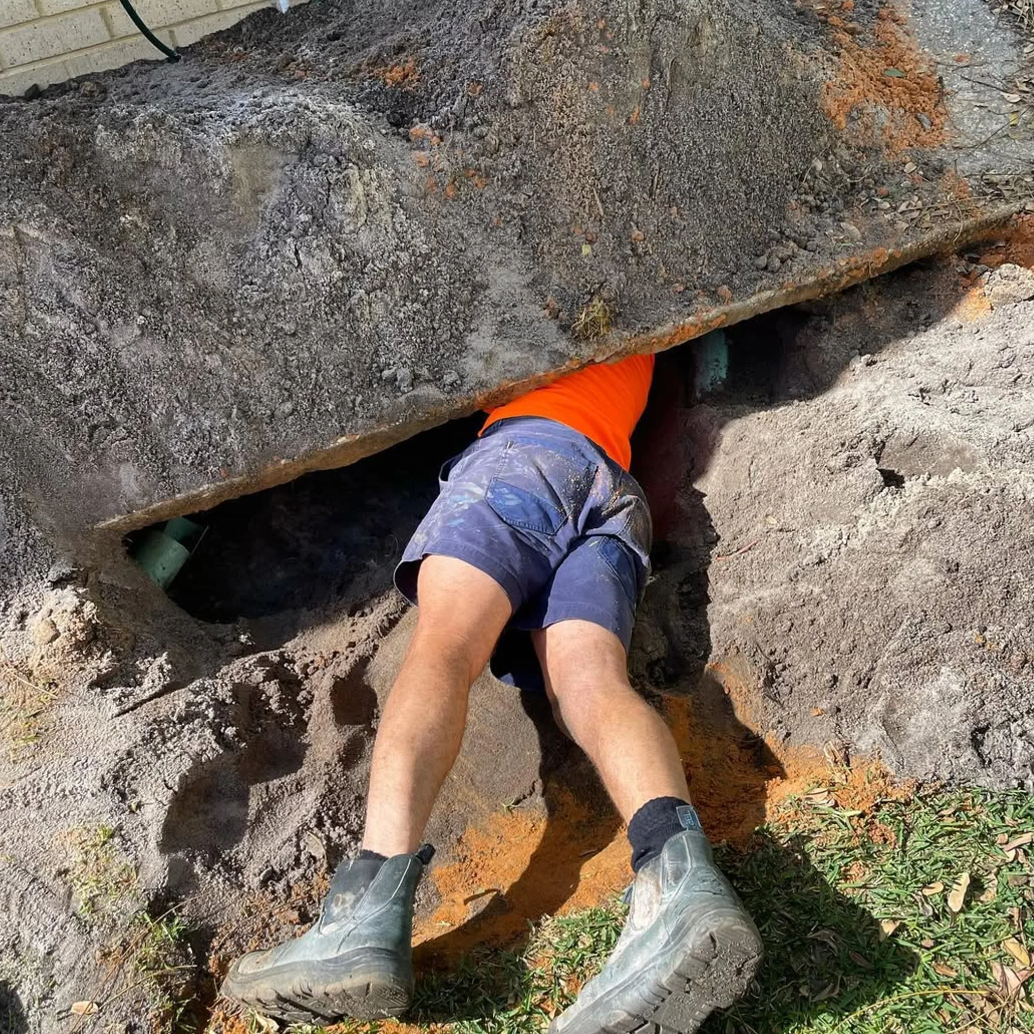 stormwater drain maintenance work